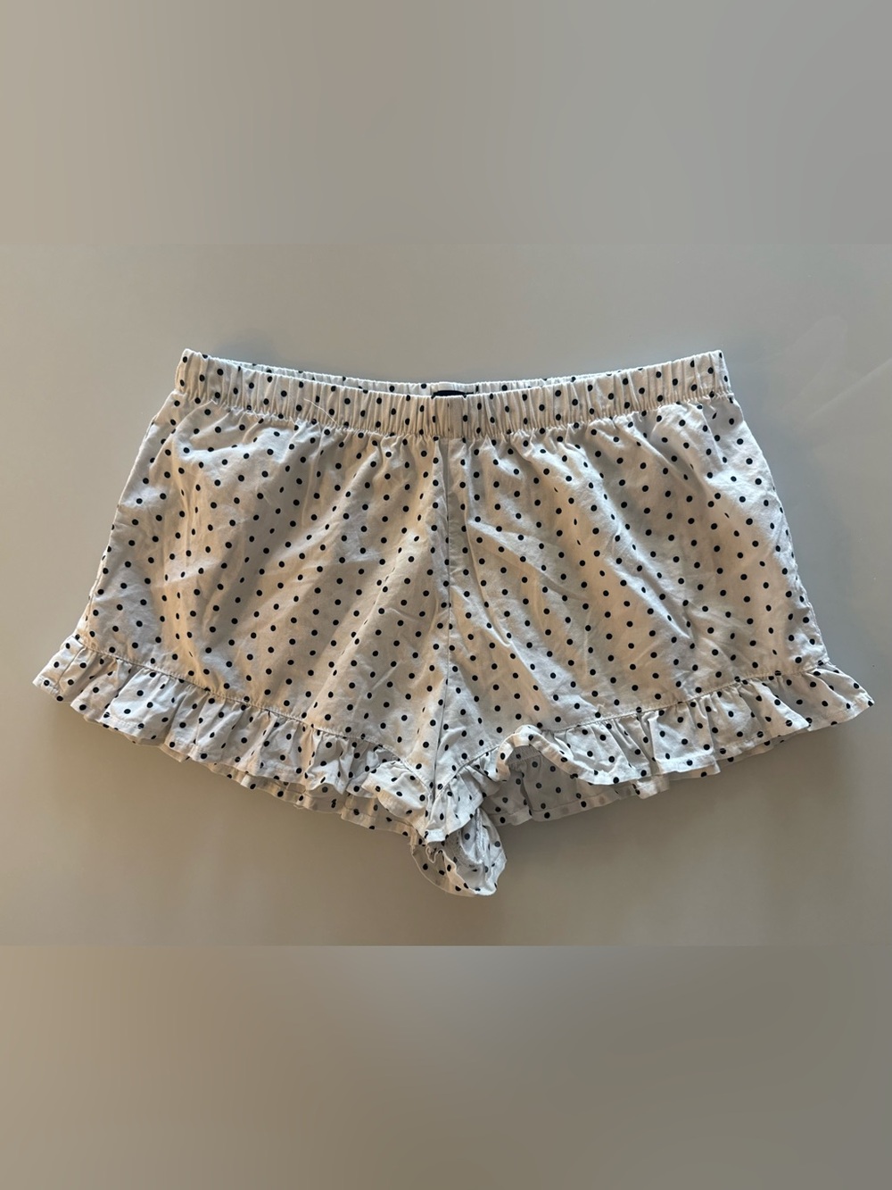 Gap Factory Women’s White Polka Dot Ruffle Poplin PJ Shorts - Size M - NWOT